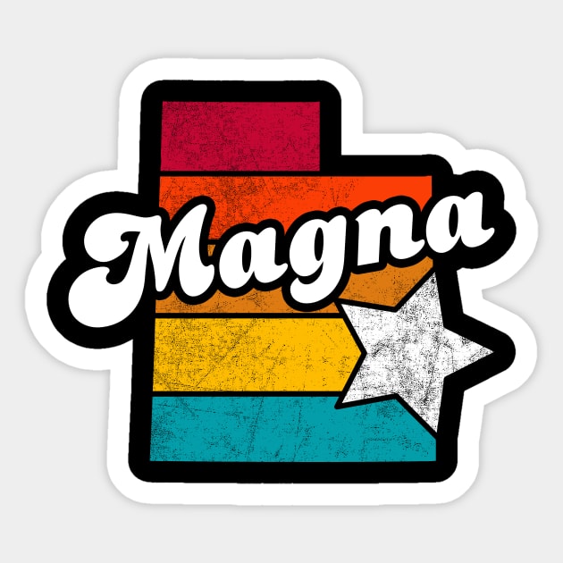 Magna Utah Vintage Distressed Souvenir Sticker by NickDezArts